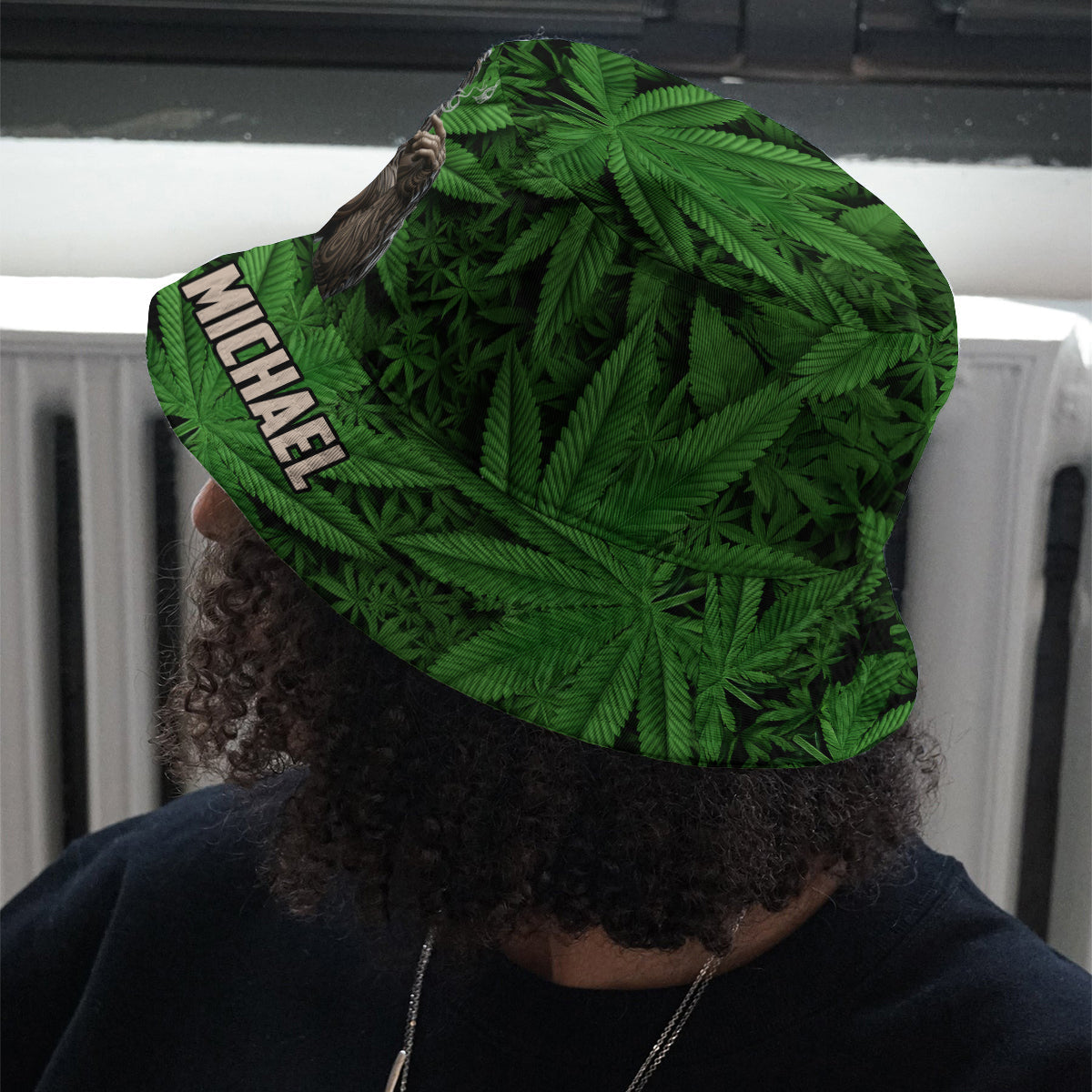 Smoking Bigfoot - Personalized Weed Bucket Hat