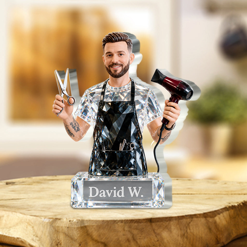Good Hair, Good Mood - Personalized Hairdresser Custom Shaped Acrylic Plaque