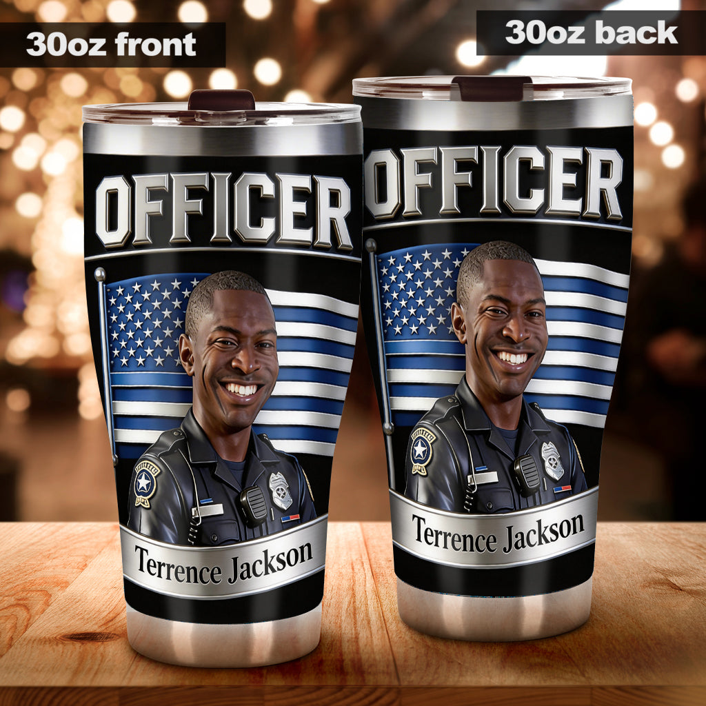 To Protect, To Serve, To Wear Blue - Personalized Police Officer Tumbler