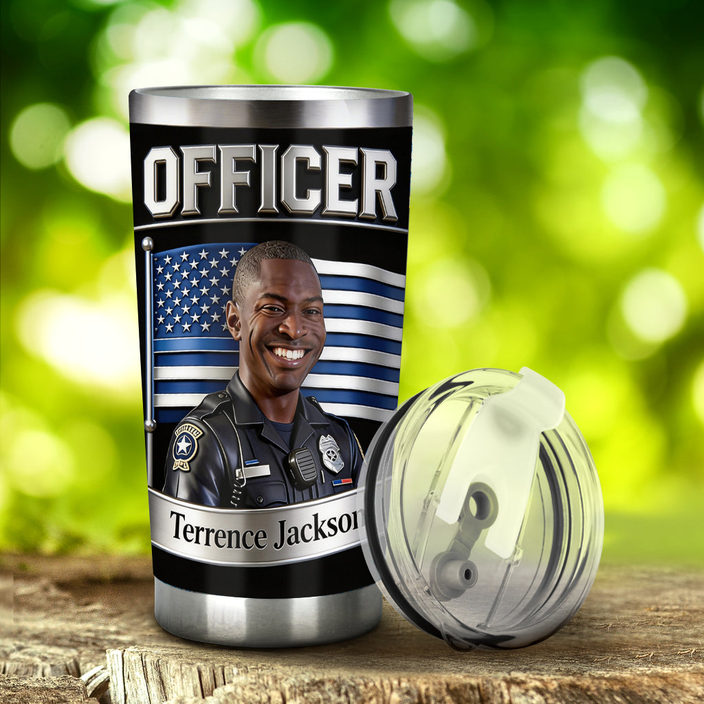 To Protect, To Serve, To Wear Blue - Personalized Police Officer Tumbler