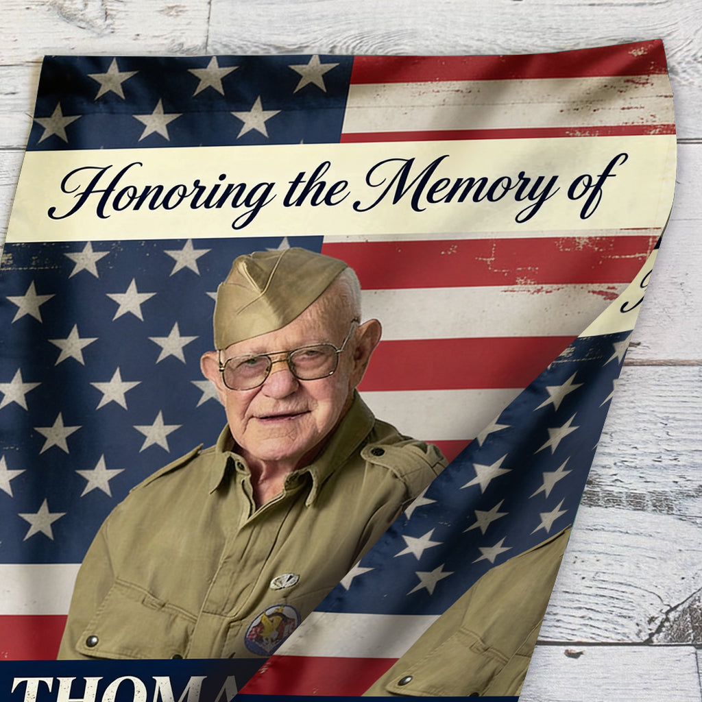 Military Memorial - Personalized Veteran Garden Flag
