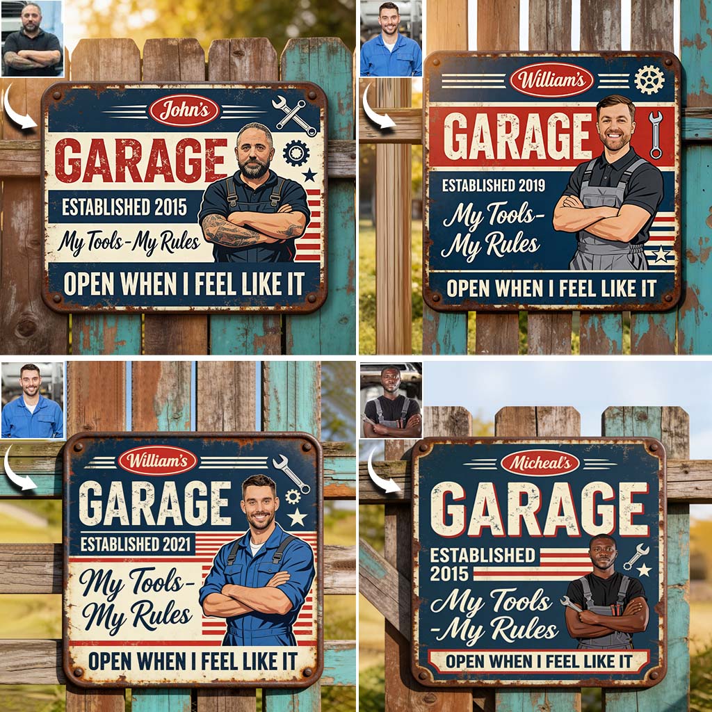 Mechanic's Garage - Personalized Mechanic Cut Metal Sign