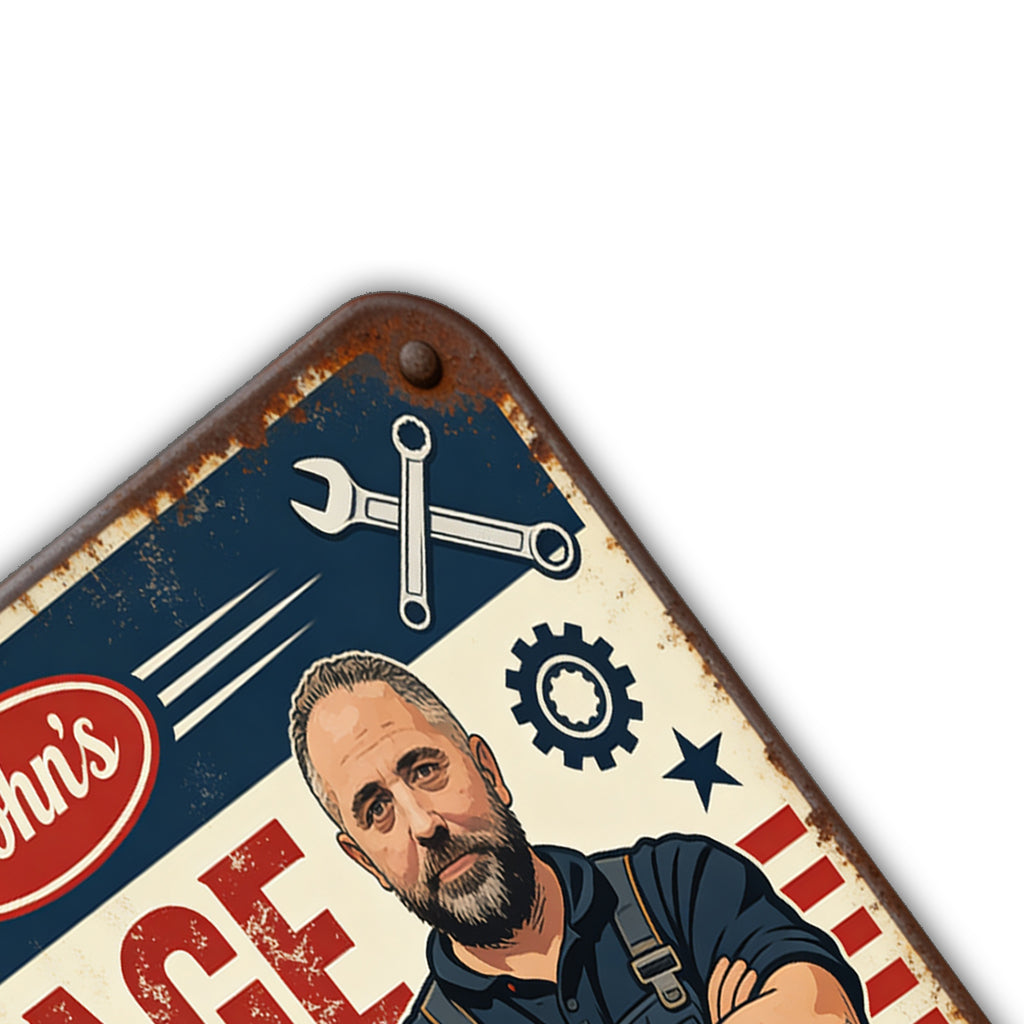 Mechanic's Garage - Personalized Mechanic Cut Metal Sign