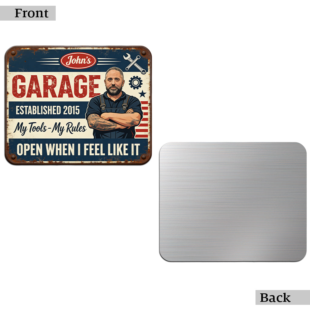 Mechanic's Garage - Personalized Mechanic Cut Metal Sign