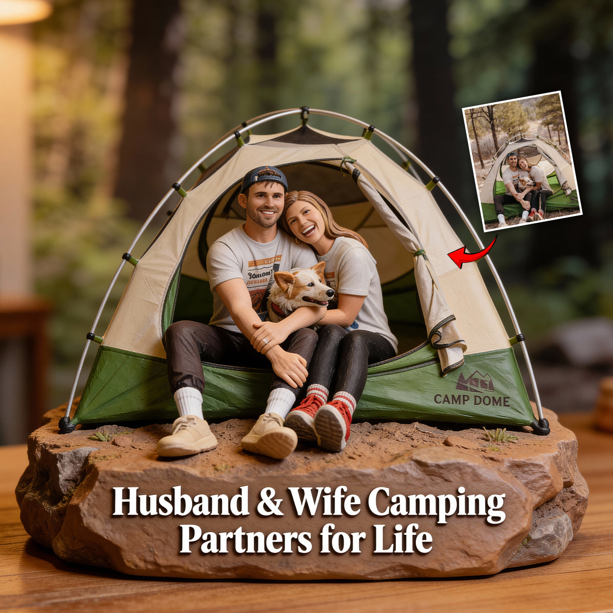 Outdoor Lovers - Personalized Camping Custom Shaped Acrylic Plaque