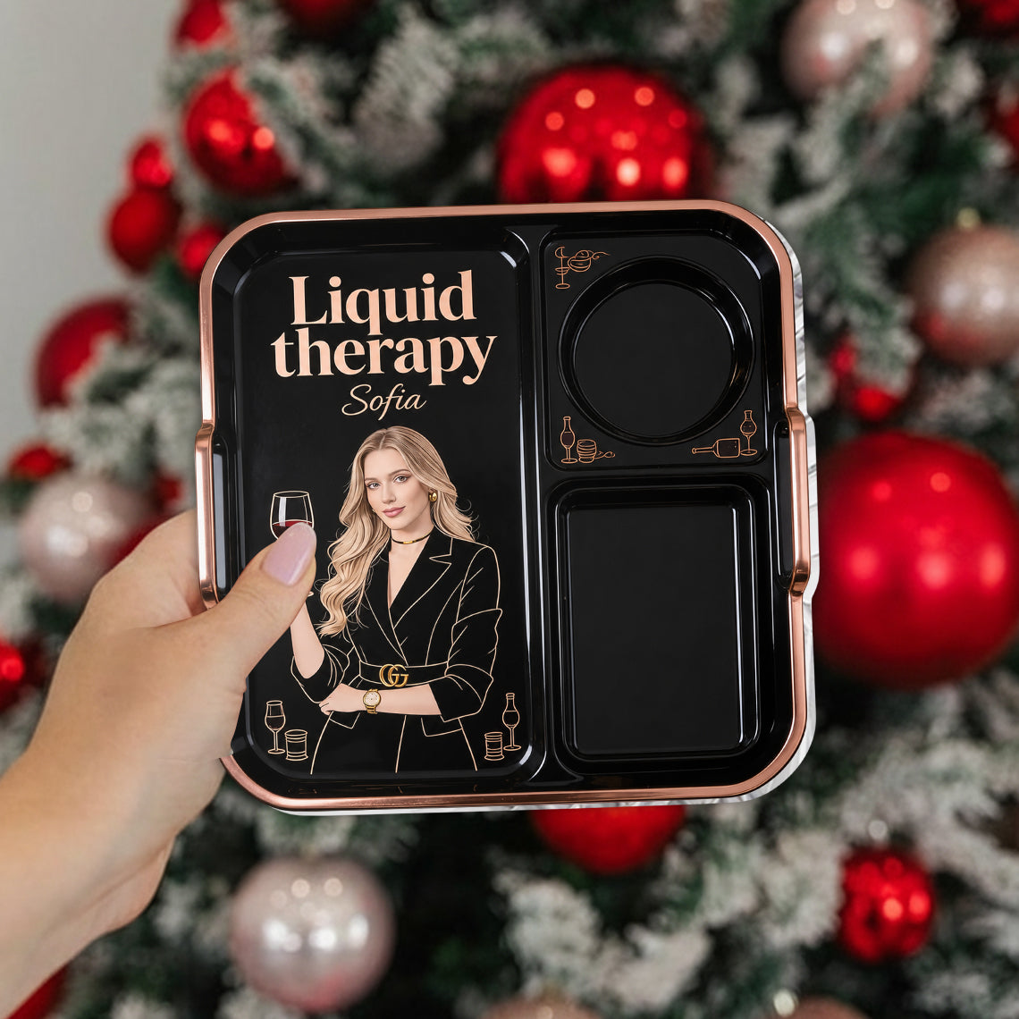 Relax Time With Wine - Personalized Wine Catch-All Tray