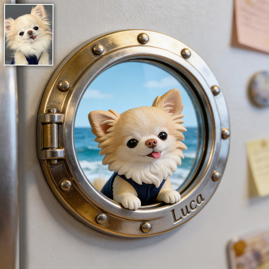 Pet Porthole - Personalized Dog Magnet