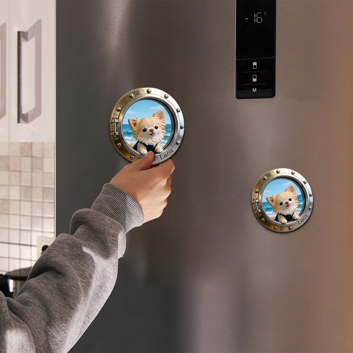 Pet Porthole - Personalized Dog Magnet