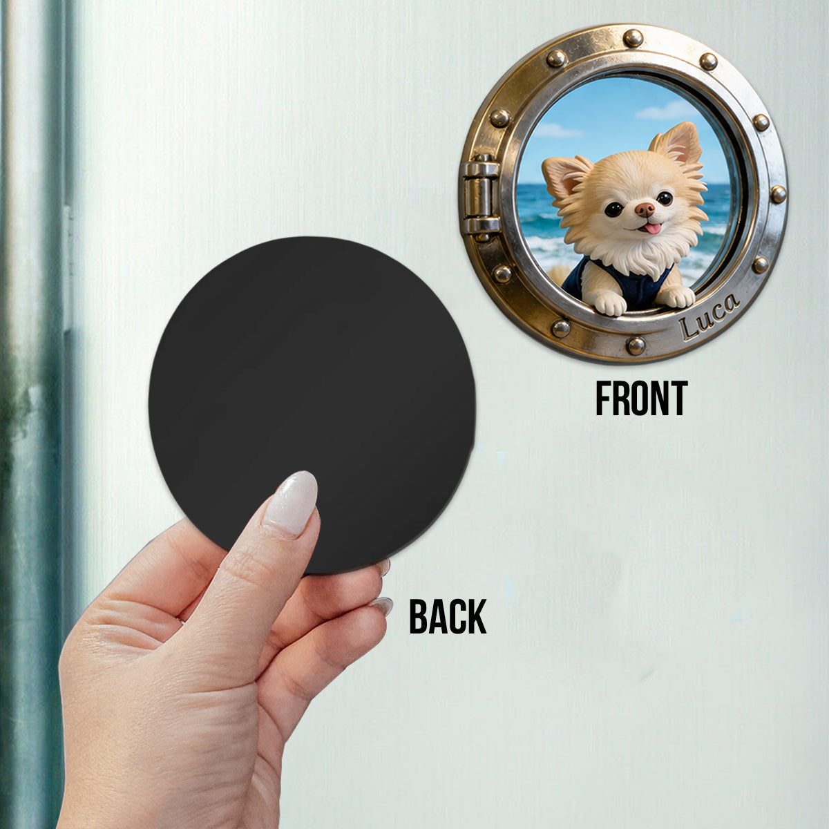 Pet Porthole - Personalized Dog Magnet