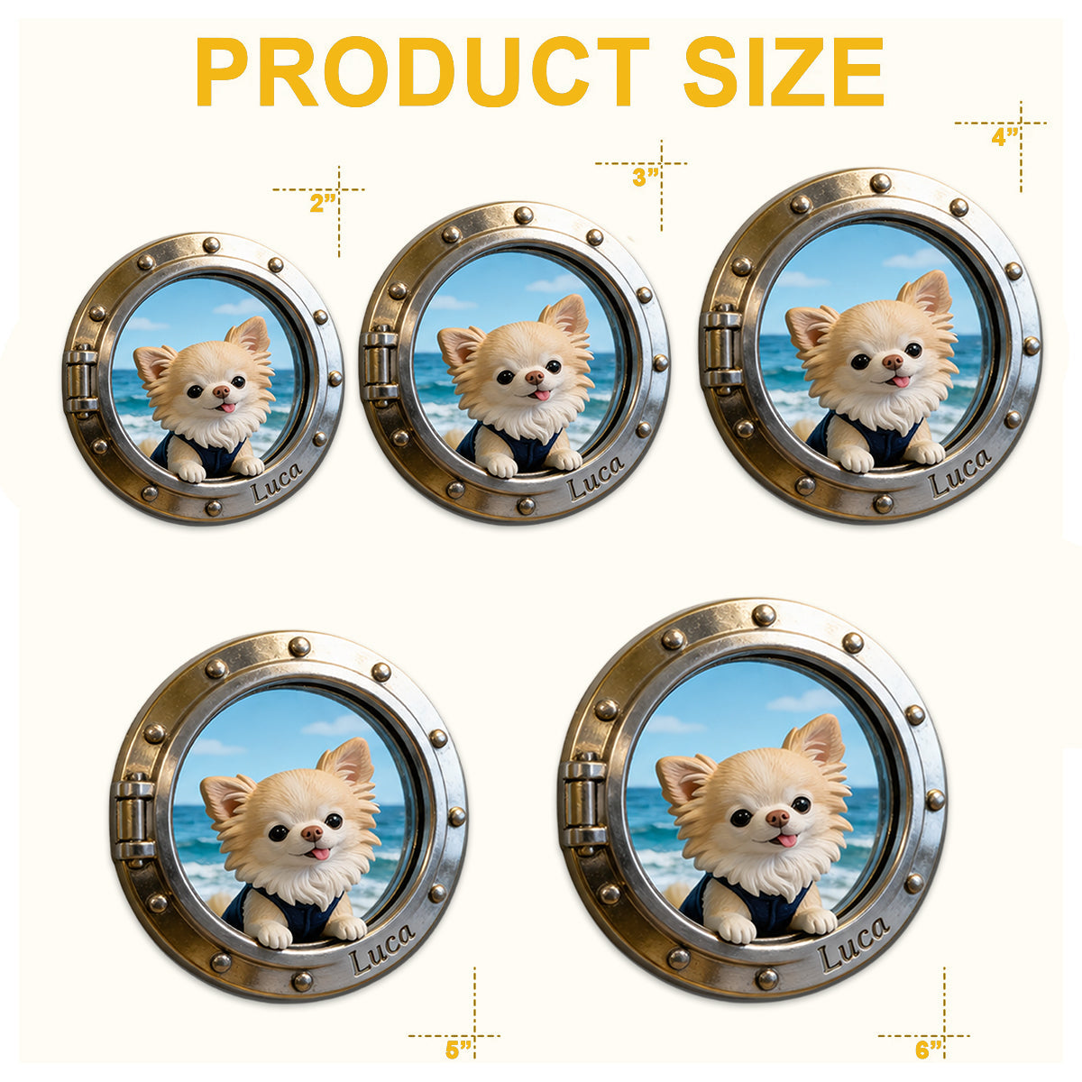 Pet Porthole - Personalized Dog Magnet