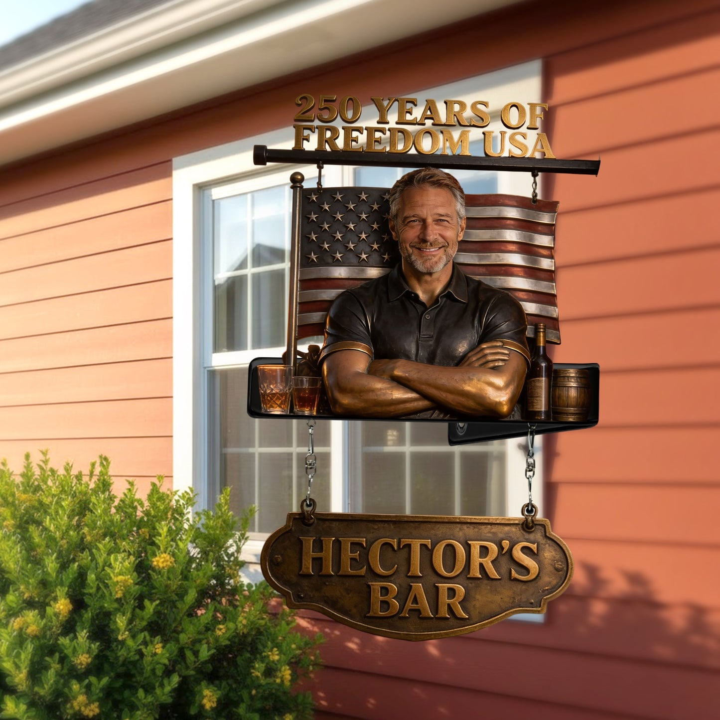 Whiskey Bar Custom From Photo - Personalized Whisky Wooden Wall Mount Sign