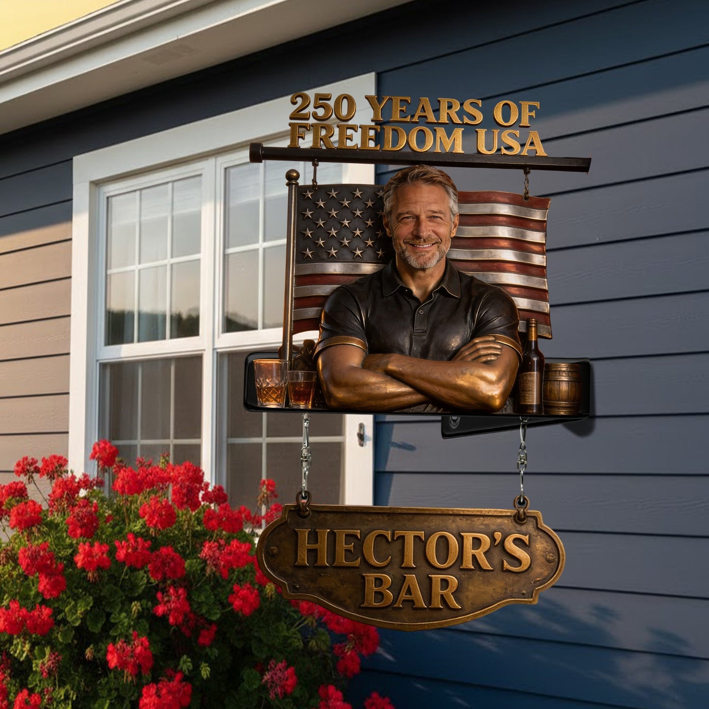 Whiskey Bar Custom From Photo - Personalized Whisky Wooden Wall Mount Sign
