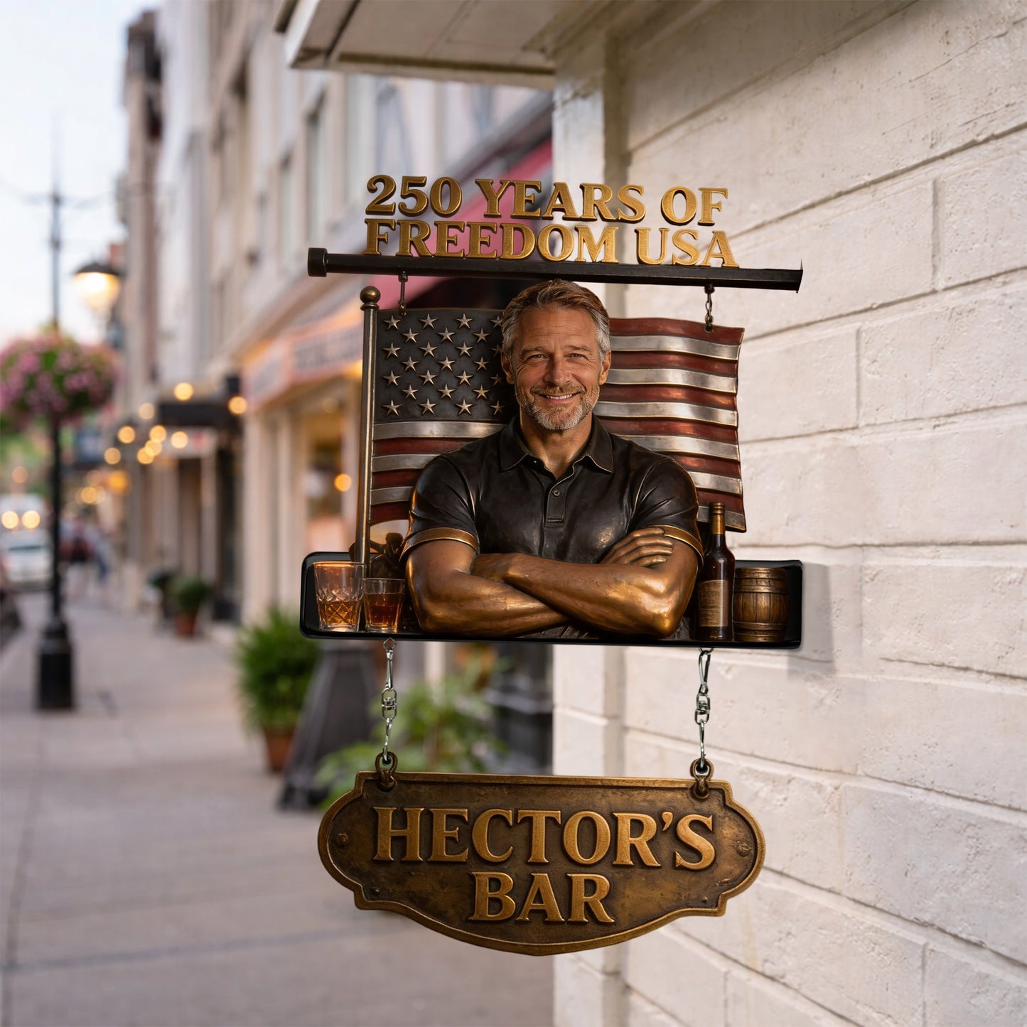 Whiskey Bar Custom From Photo - Personalized Whisky Wooden Wall Mount Sign