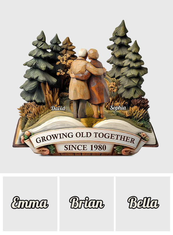 Growing Old Together - Personalized Couple Custom Shaped Acrylic Plaque