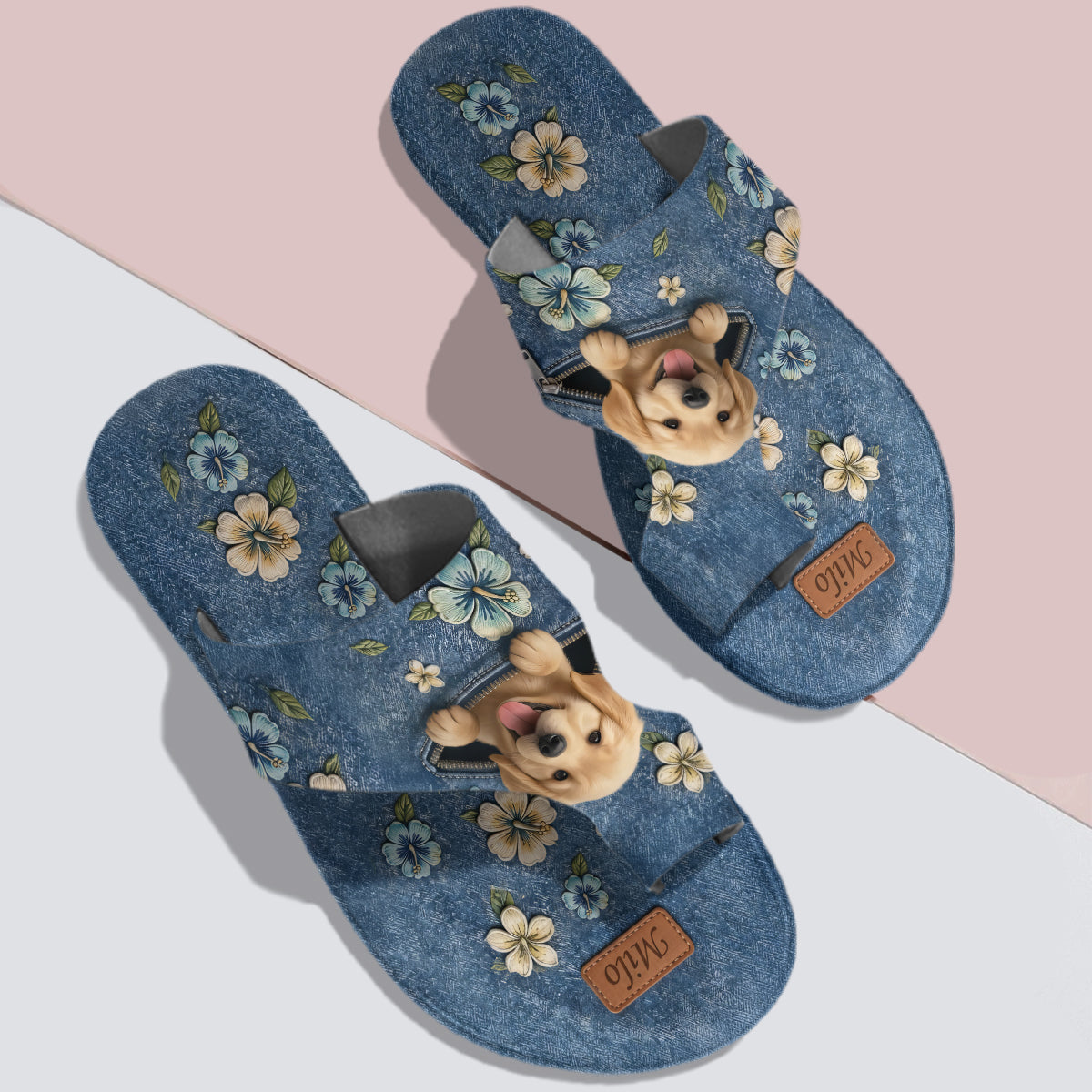 Salty Lil' Beach - Personalized Dog Open Toe Sandals