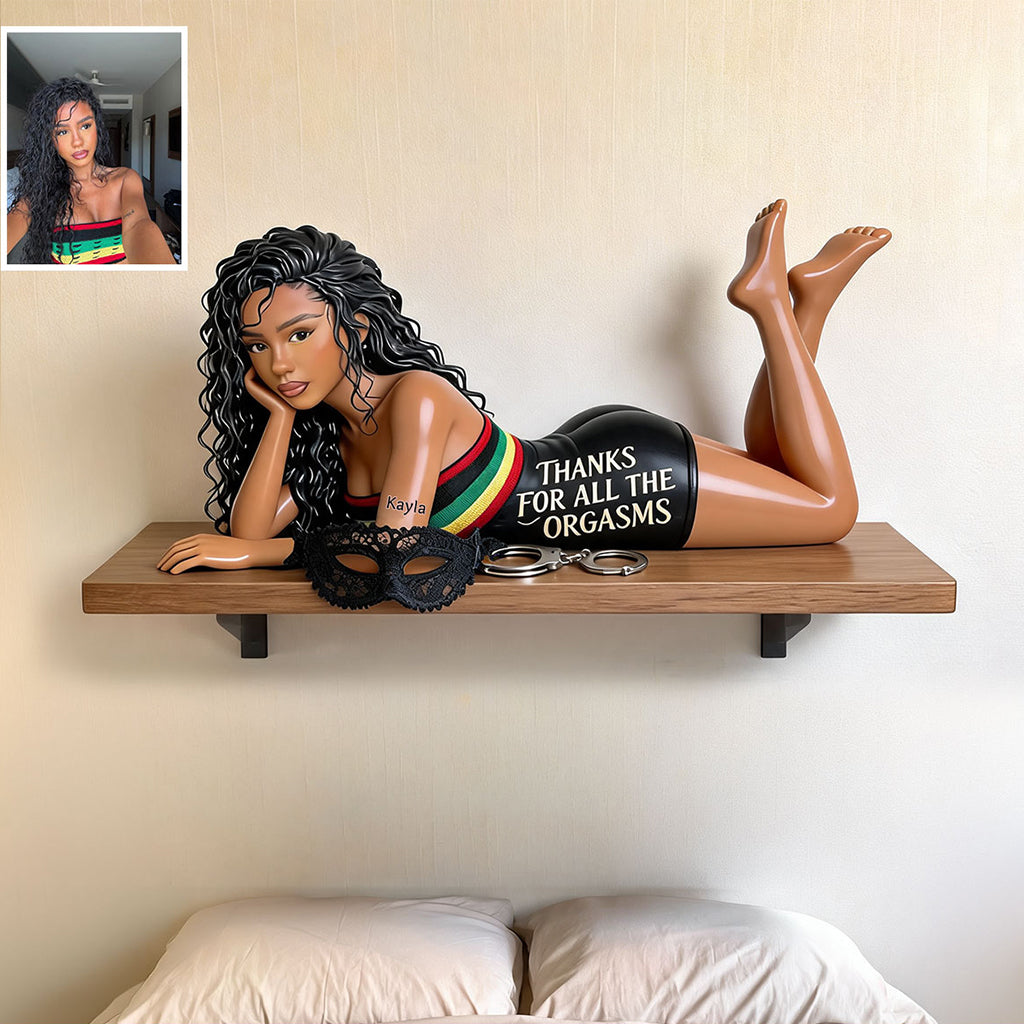 Love Lounge - Personalized Spicy Couple Wooden Floating Shelf