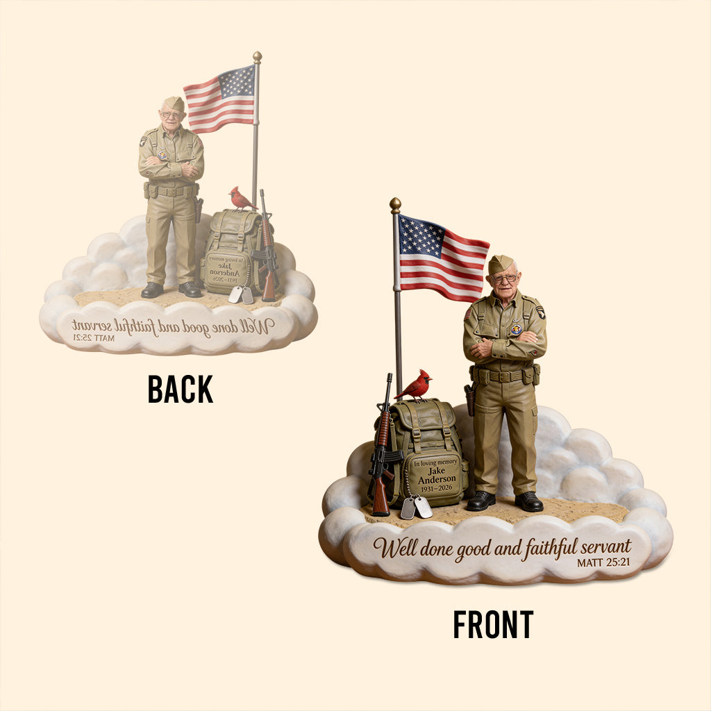 Military Tribute Memorial - Personalized Veteran Custom Shaped Acrylic Plaque