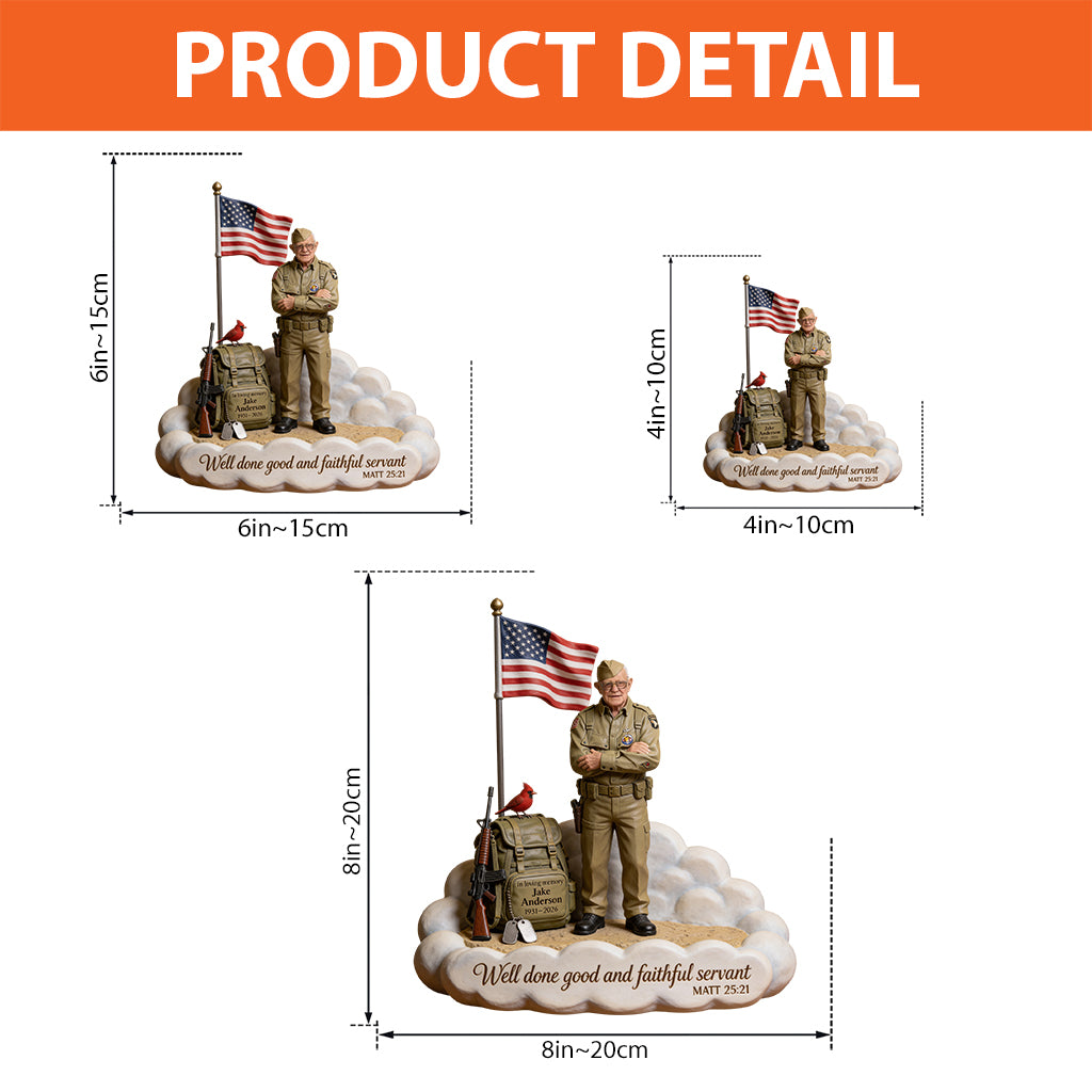 Military Tribute Memorial - Personalized Veteran Custom Shaped Acrylic Plaque
