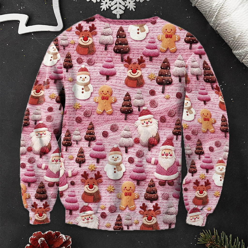 Merry Christmas Santa Cartoon Characters - Personalized Christmas Ugly Sweater