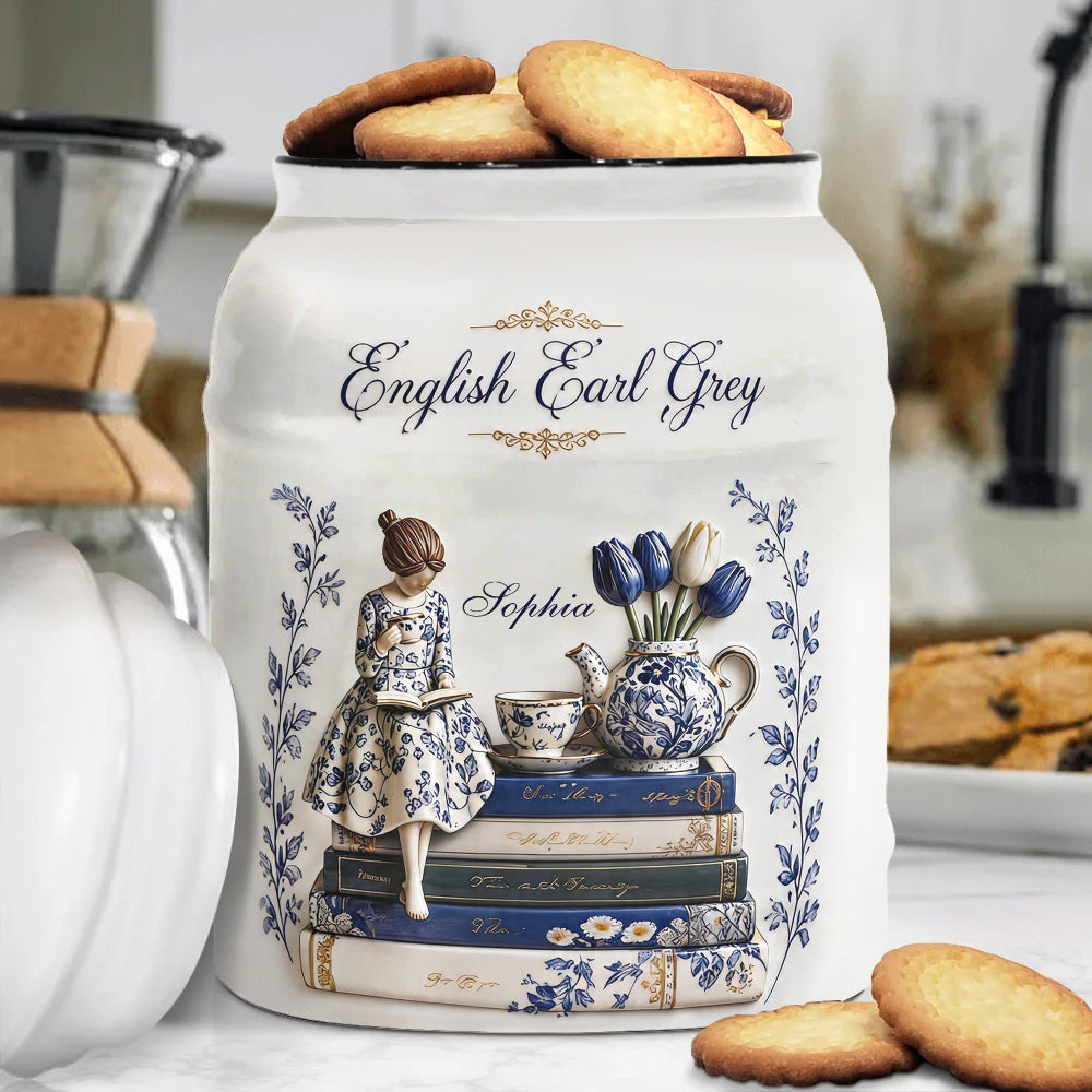 Tea/ Matcha/ Coffee... Container - Personalized Tea Cookie Jar