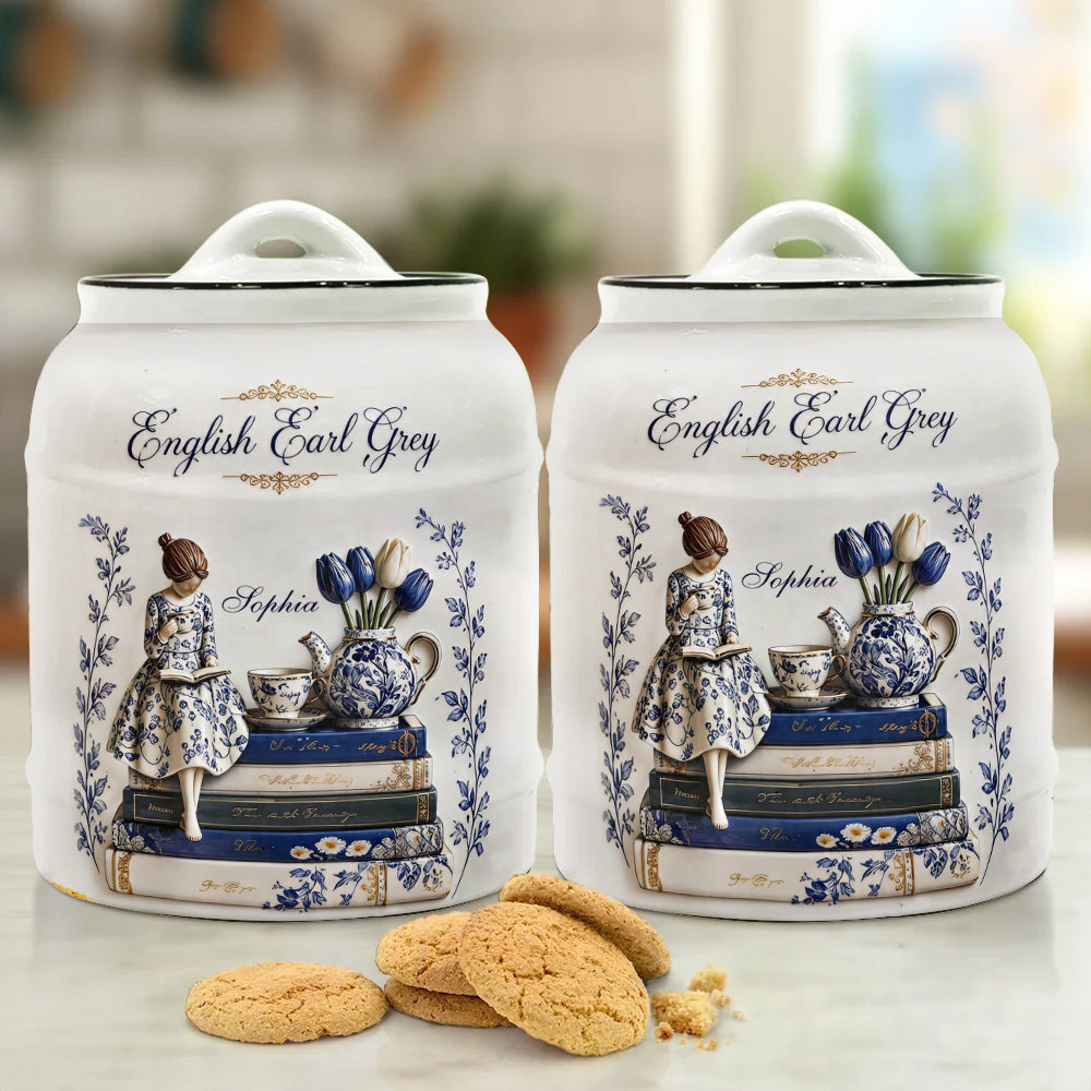 Tea/ Matcha/ Coffee... Container - Personalized Tea Cookie Jar