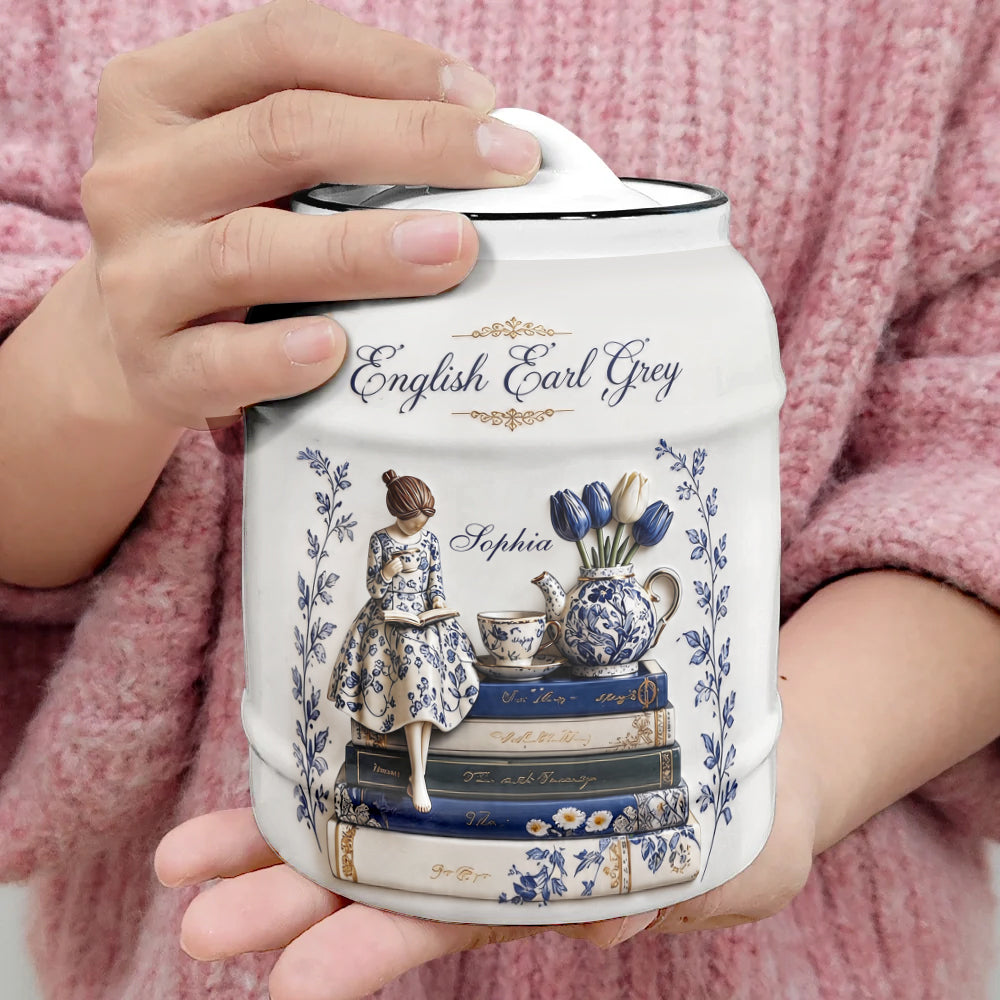 Tea/ Matcha/ Coffee... Container - Personalized Tea Cookie Jar