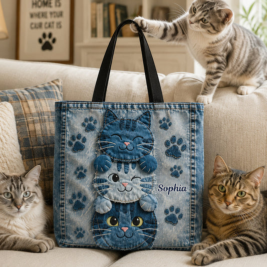 Love Cats - Personalized Cat Tote Bag