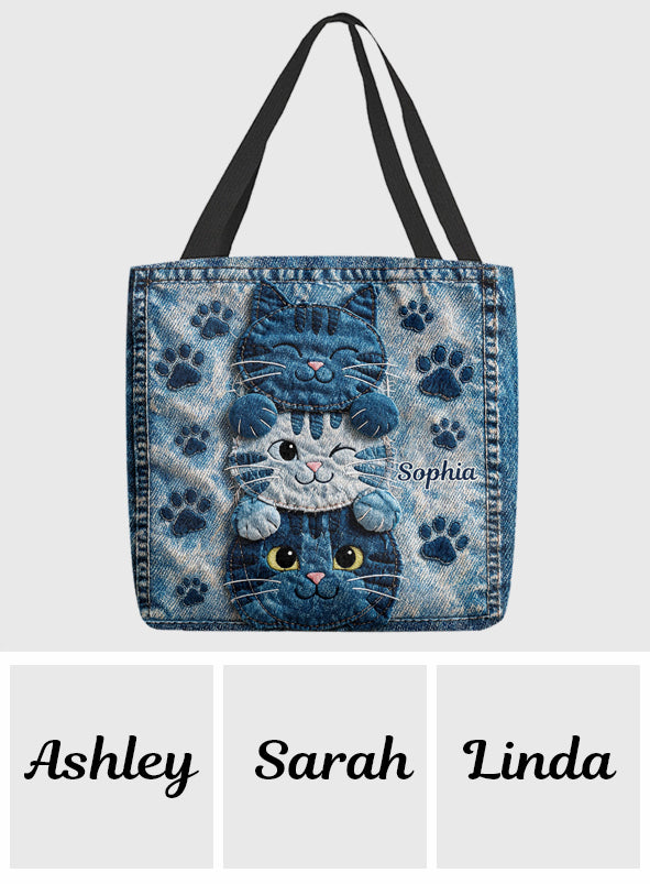 Love Cats - Personalized Cat Tote Bag
