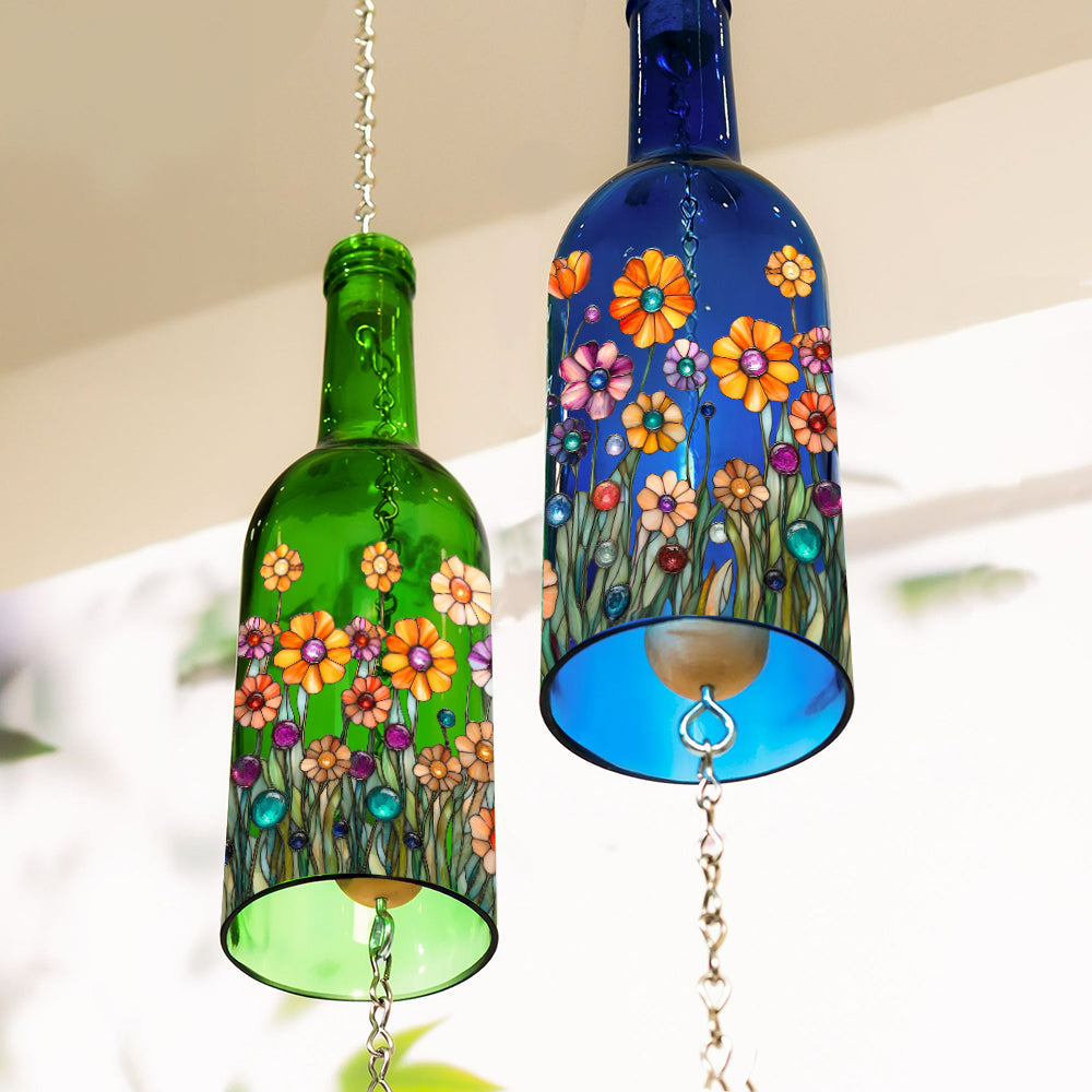 My Beautiful Garden - Personalized Gardening Wine Bottle Wind Chime