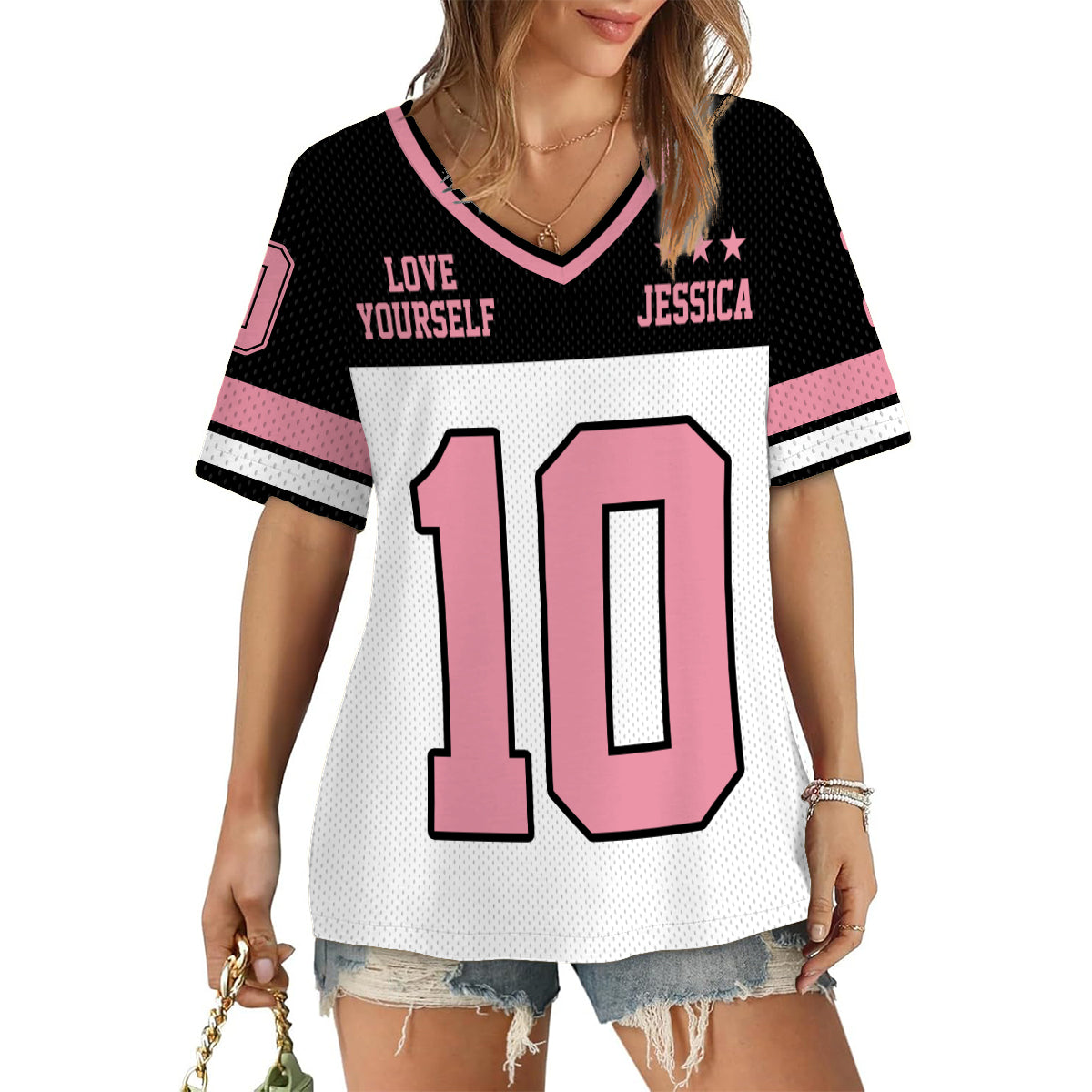 Sporty Style - Personalized Self Love Fully Printed V-Neck T-Shirt