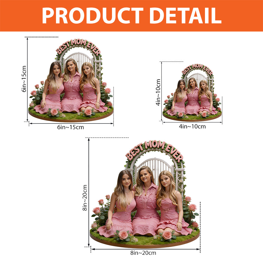 Mommy's Garden Gift - Personalized Mother Custom Shaped Acrylic Plaque