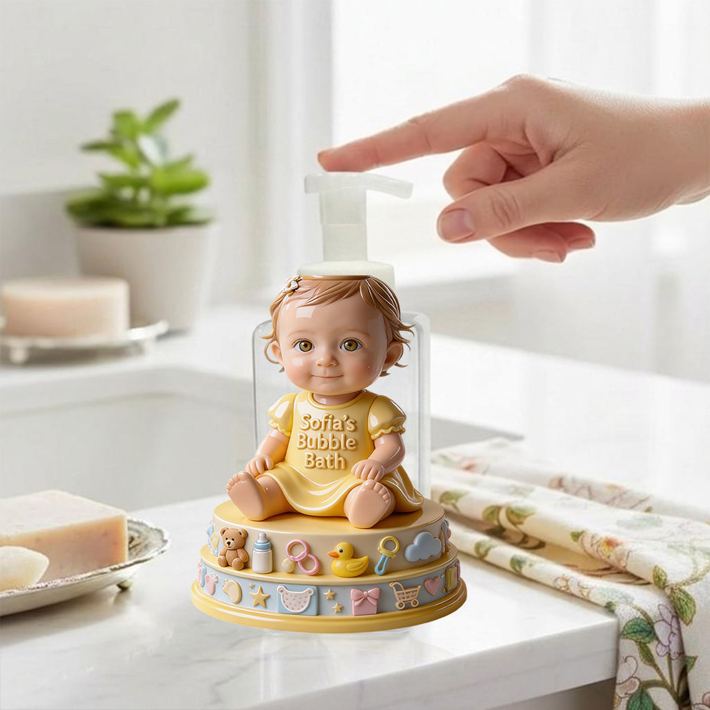 Nursery Baby Bubble Bath - Personalized Baby Shower Pump Dispenser