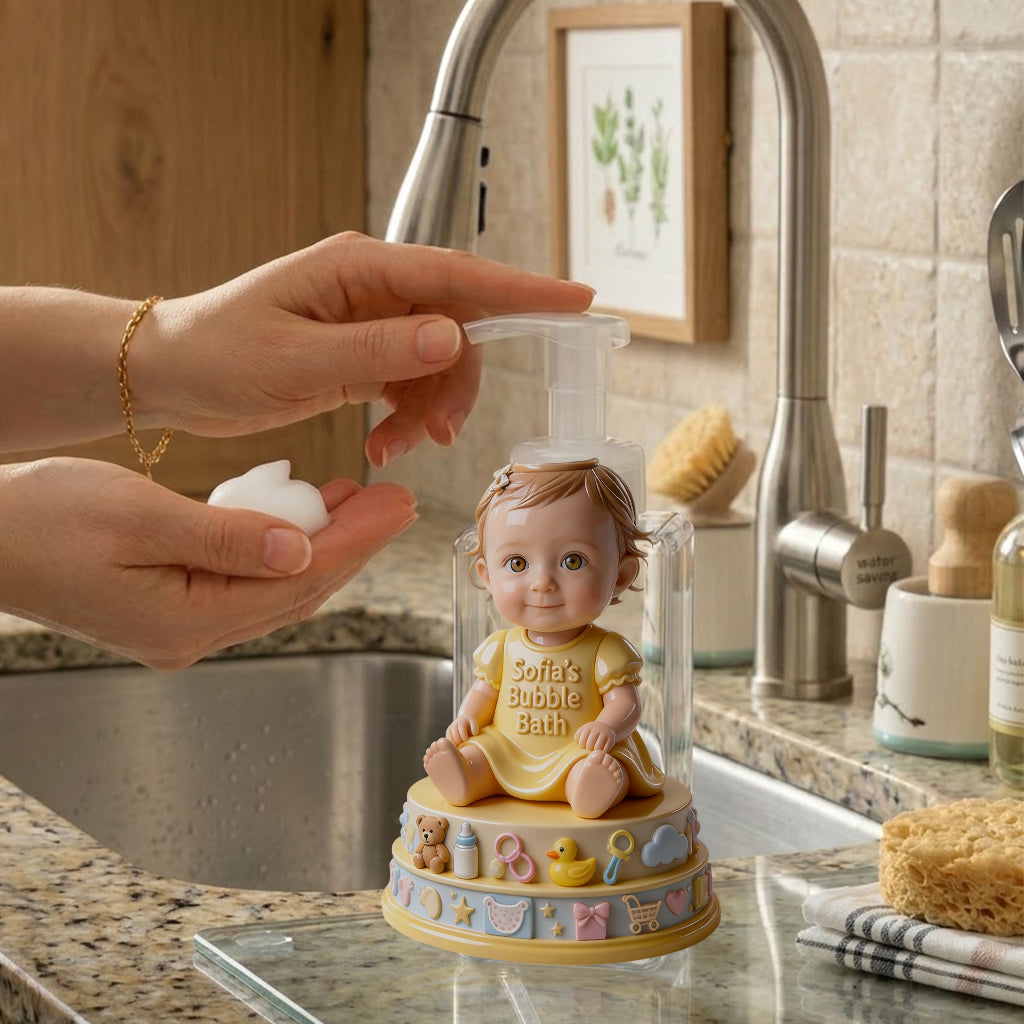 Nursery Baby Bubble Bath - Personalized Baby Shower Pump Dispenser