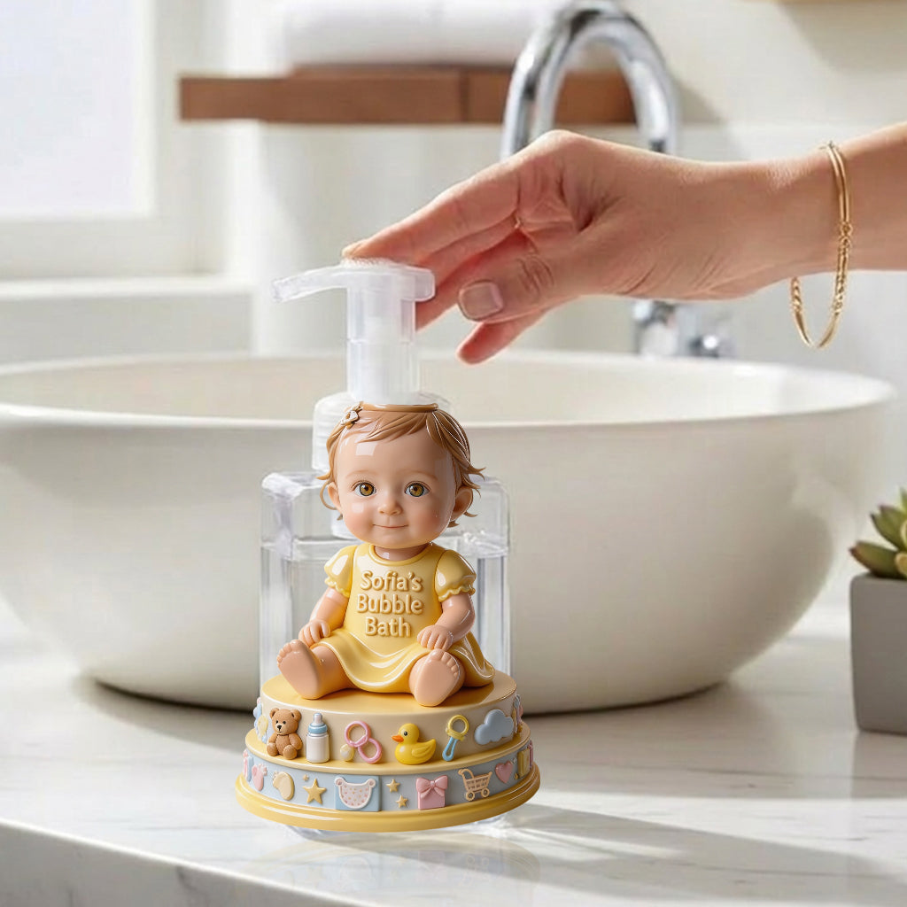 Nursery Baby Bubble Bath - Personalized Baby Shower Pump Dispenser