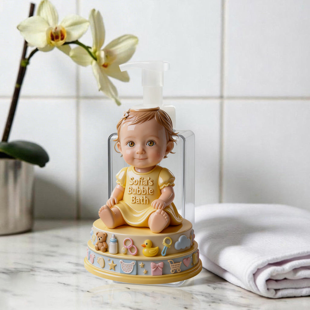 Nursery Baby Bubble Bath - Personalized Baby Shower Pump Dispenser