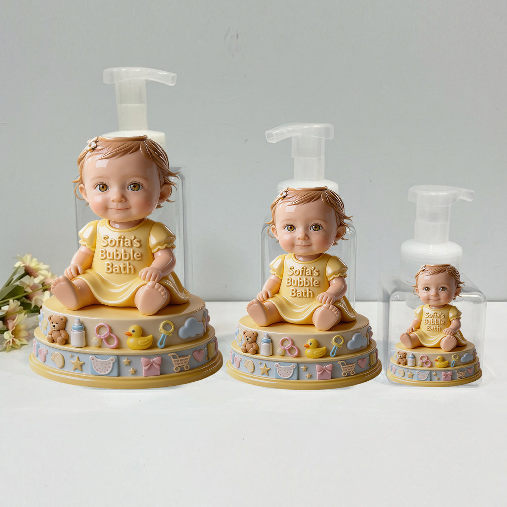 Nursery Baby Bubble Bath - Personalized Baby Shower Pump Dispenser