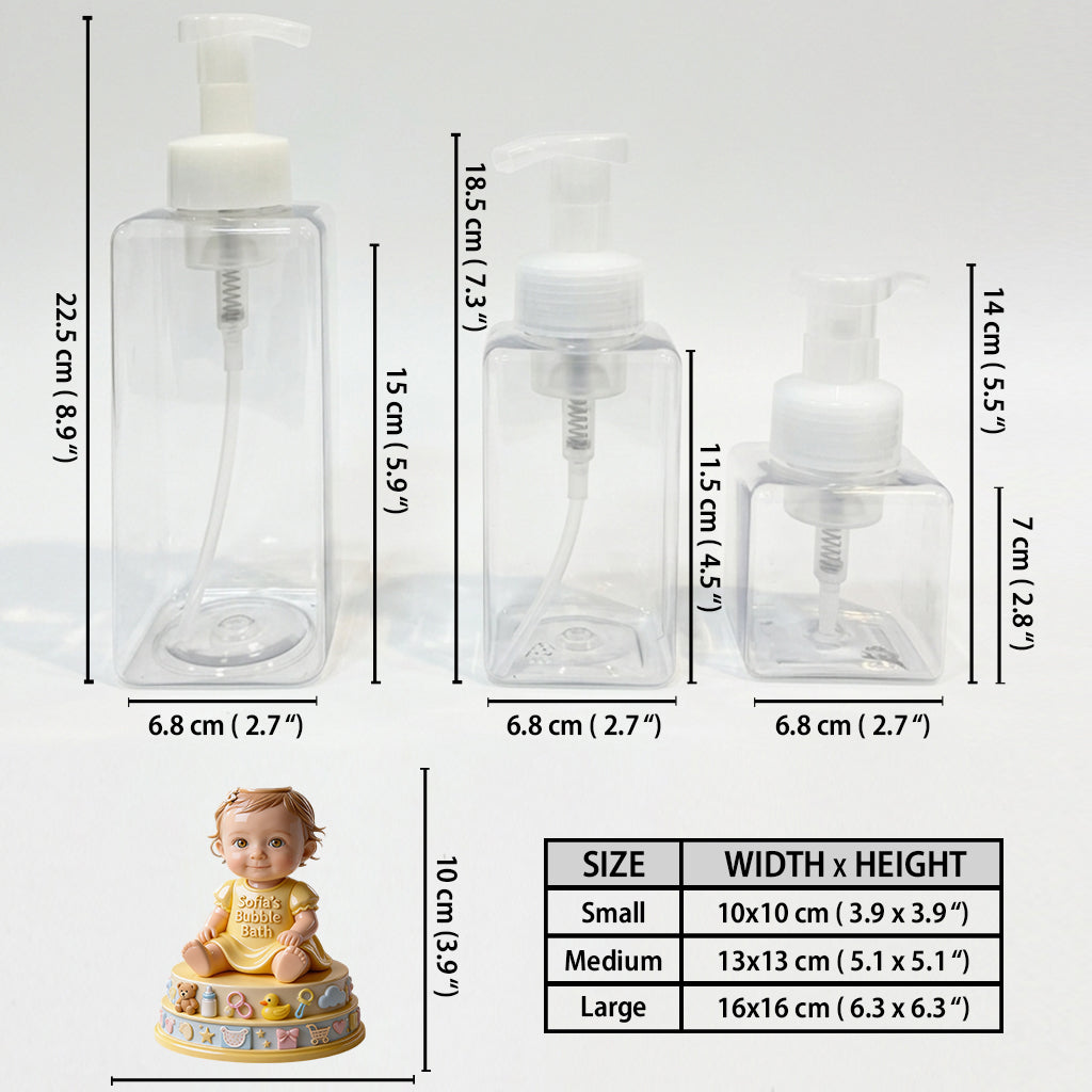 Nursery Baby Bubble Bath - Personalized Baby Shower Pump Dispenser
