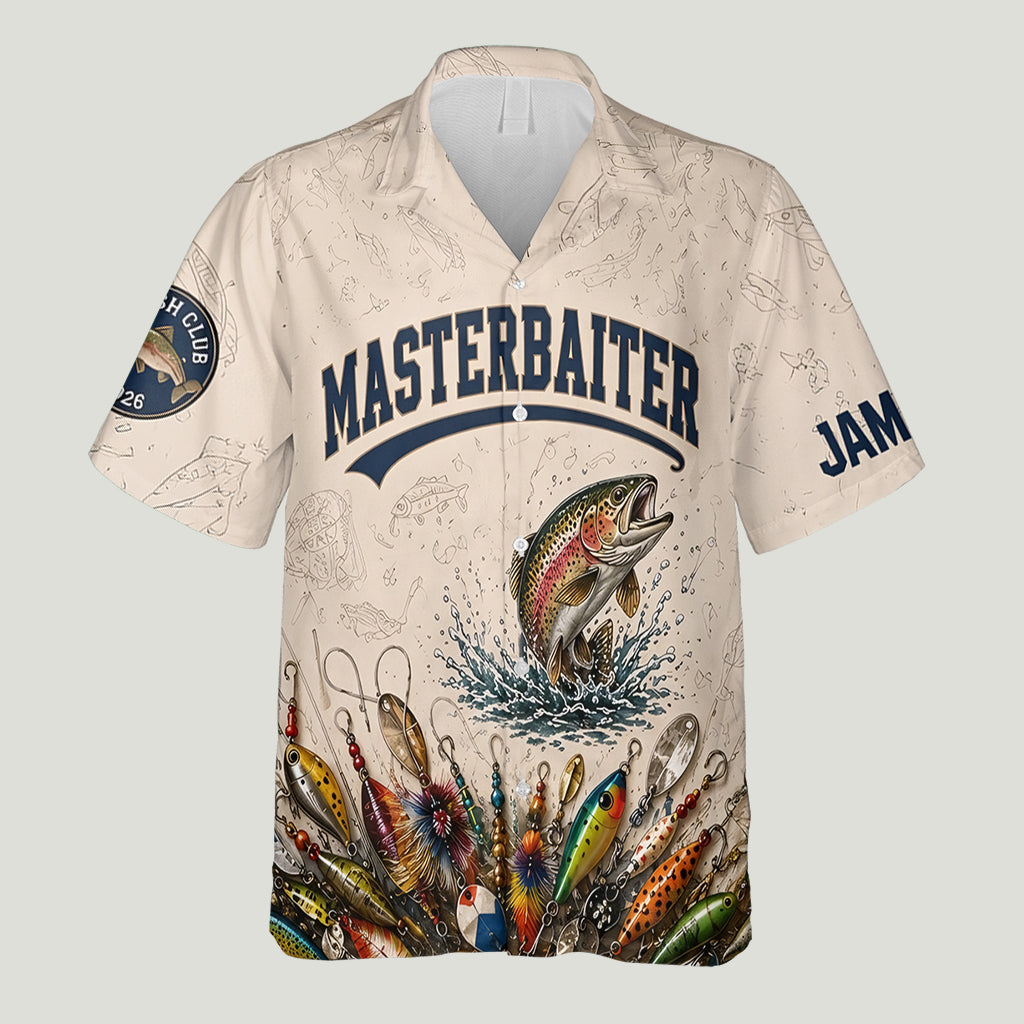 Fish Around And Find Trout - Personalized Fishing Hawaiian Shirt