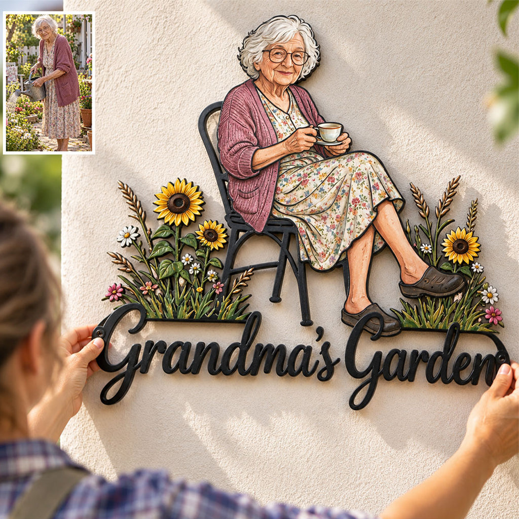 My Happy Place - Personalized Gardening 3D Printed Cut Metal Sign