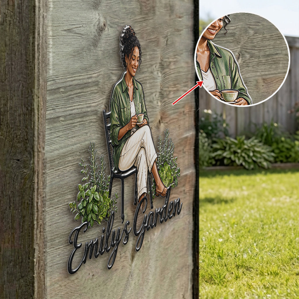 My Happy Place - Personalized Gardening 3D Printed Cut Metal Sign