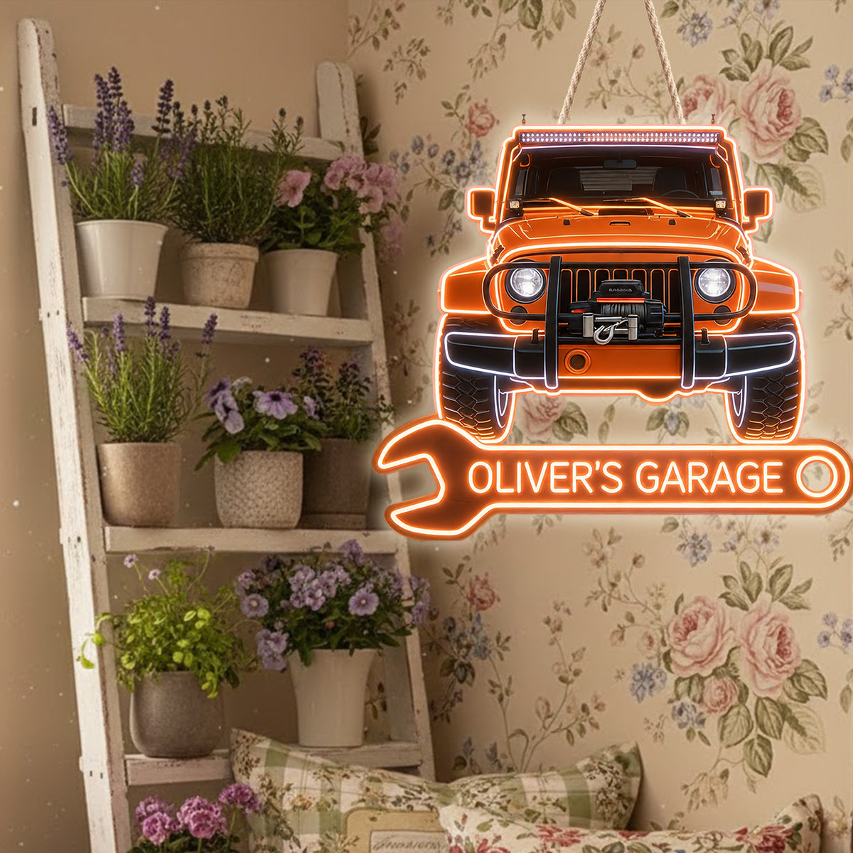 My Garage - Personalized Car Lover LED Light Acrylic Sign