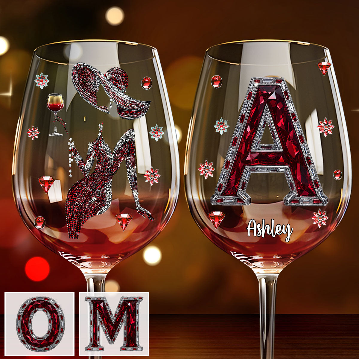 Love Wine - Personalized Wine Wine Glass With Long Stem