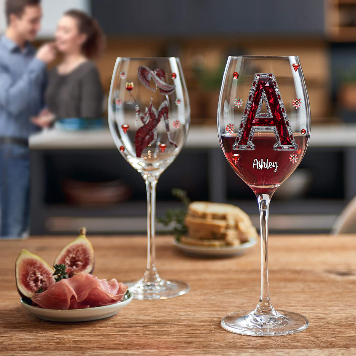 Love Wine - Personalized Wine Wine Glass With Long Stem