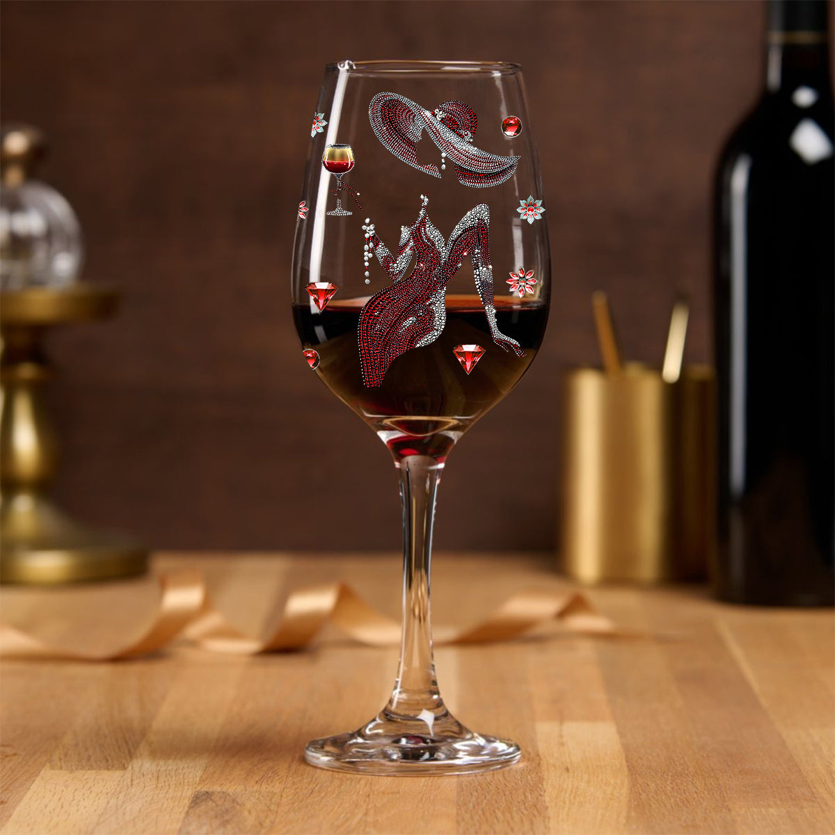 Love Wine - Personalized Wine Wine Glass With Long Stem