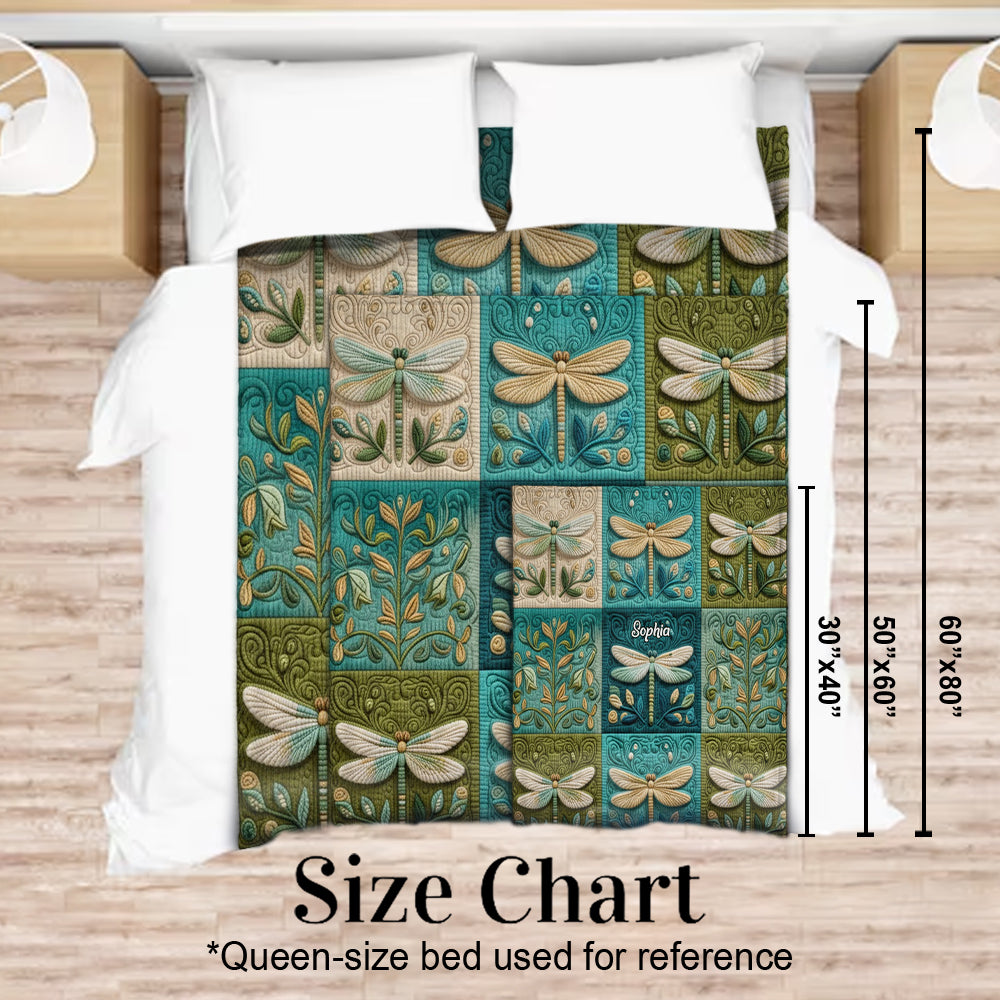 Mystical Dragonfly - Personalized Dragonfly Blanket