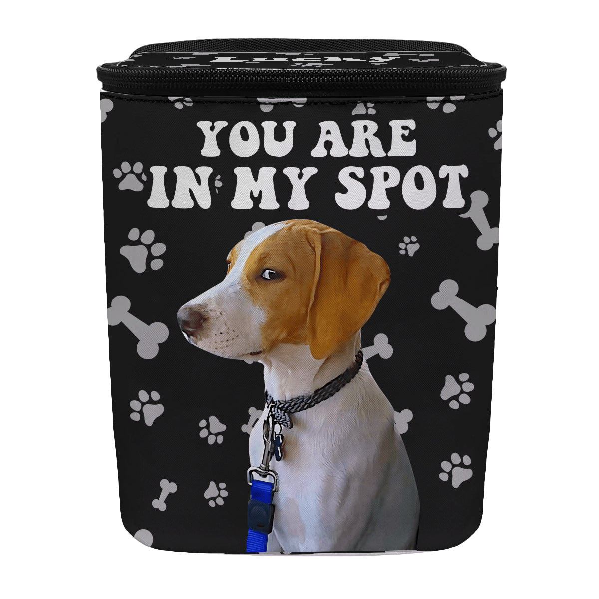 You're In My Spot - Personalized Dog Portable Car Trash Can/ Organizer