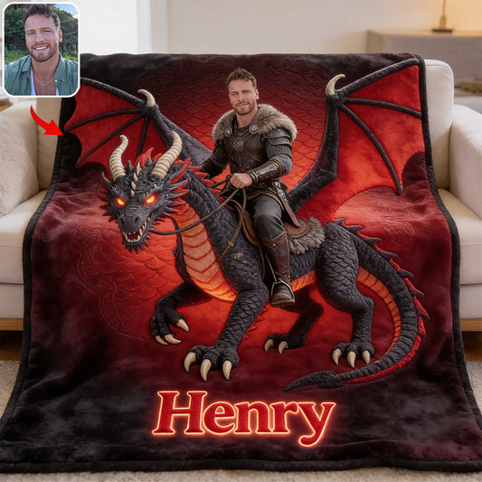 Love Dragon - Personalized Dragon Blanket