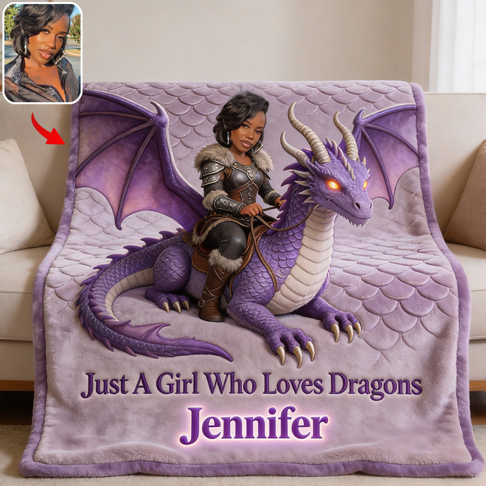 Love Dragon - Personalized Dragon Blanket
