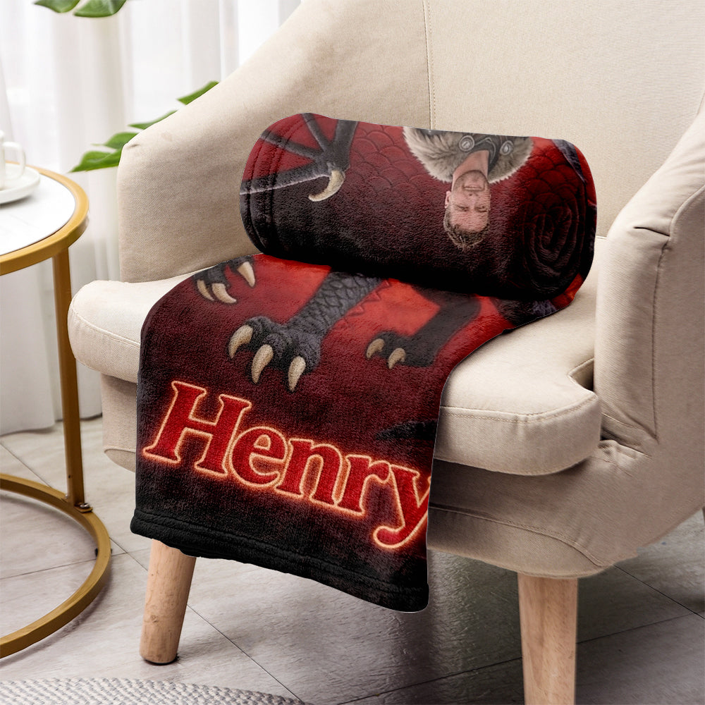 Love Dragon - Personalized Dragon Blanket