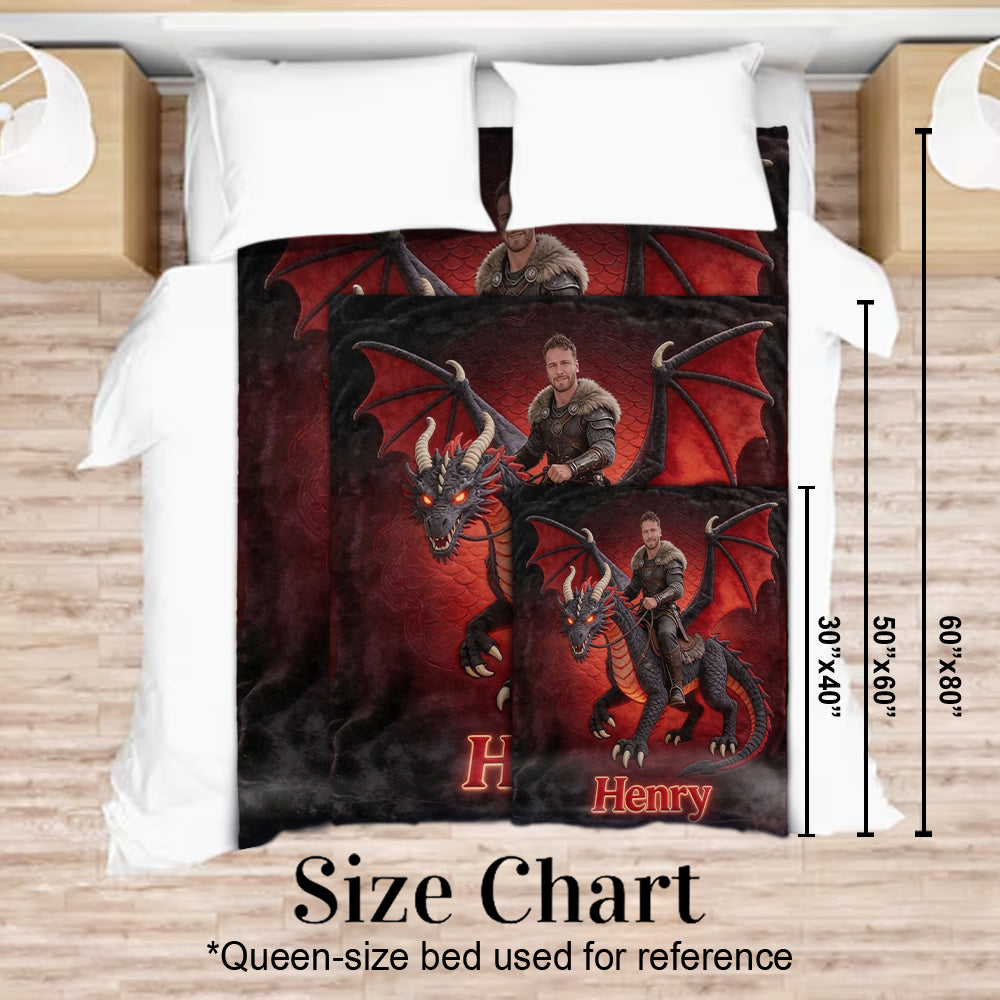 Love Dragon - Personalized Dragon Blanket